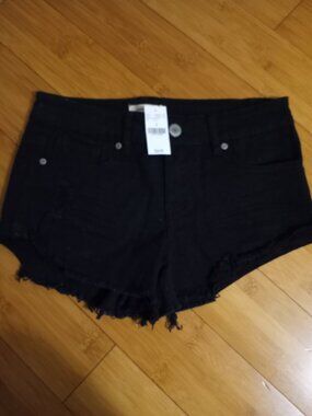 Blue Asphalt black denim shorts